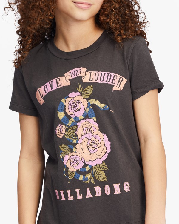 Billabong Love Louder Grafická Boyfriend T-Shirt Černé | PQIAHK-649