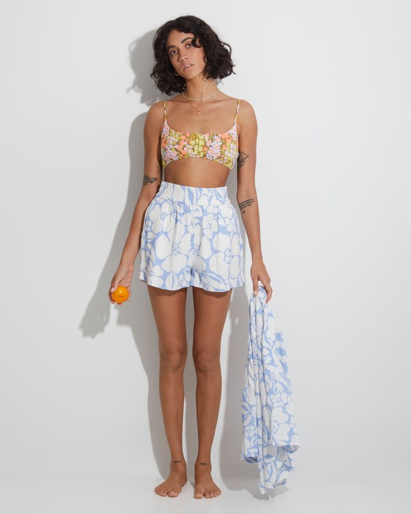 Billabong Love To Lounge Elastic Pasem Shorts Rain Drop | BNVQUA-341