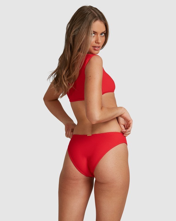 Billabong Lovedays Bondi Bikiny Bottoms - Steph Claire Smith Červené | EVMNRY-416