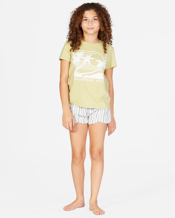Billabong Mad For You Elastic Pasem Shorts Salt Crystal 2 | KCLYSQ-097