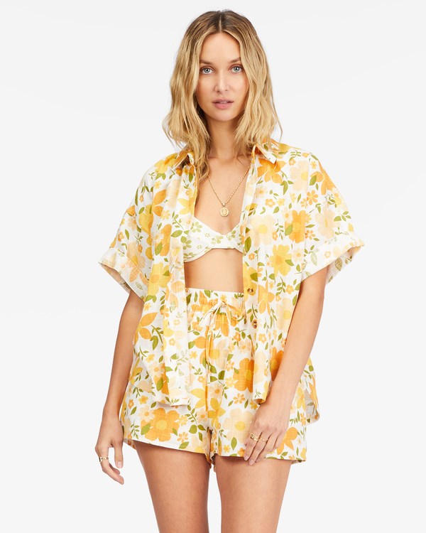 Billabong Made For Sun Elastic Pasem Shorts Salt Crystal | WRYNUL-201
