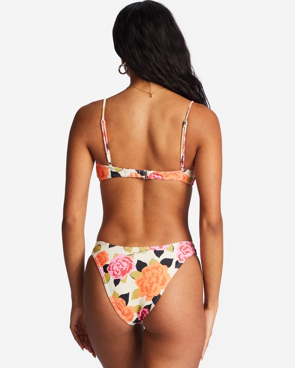 Billabong Magic Gardens Hubená Mini Crop Bikiny Top Bílé | TKMDFA-693