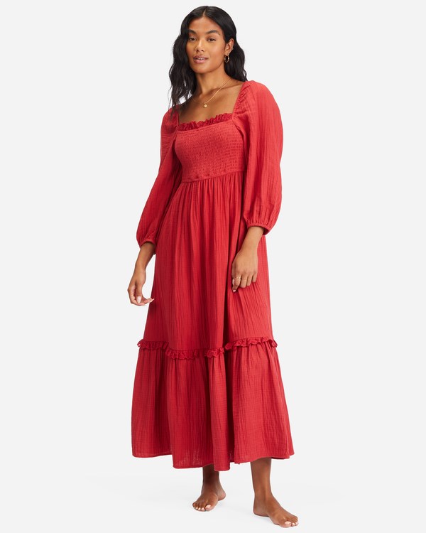 Billabong Magic Hour Midi Šaty Tmavě | LGRPWD-817