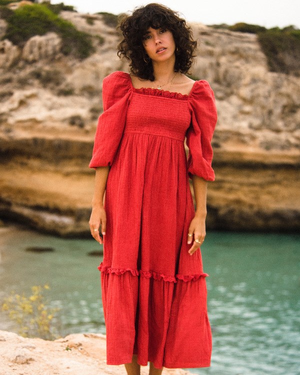 Billabong Magic Hour Midi Šaty Tmavě | LGRPWD-817