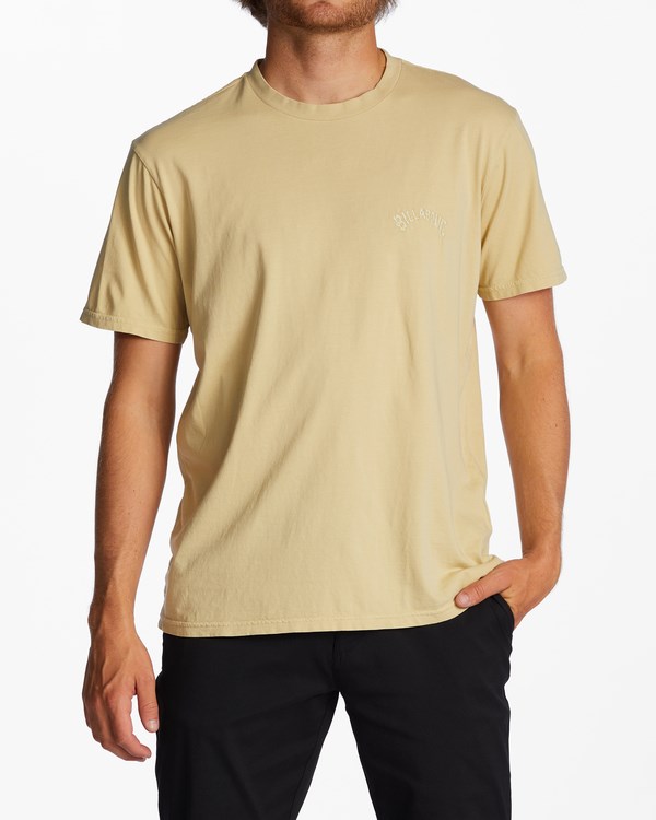 Billabong Mesa Wave Washed Organic Krátké Sleeve T-Shirt Straw | ZIHEPB-372