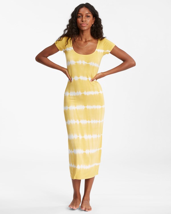 Billabong Mid Day Midi Šaty Sunburst | SDBXRL-083