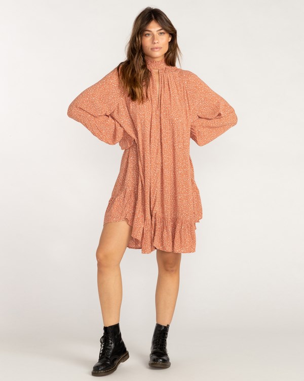 Billabong Morning Coffee Mini Šaty Coconut | AXFHIP-301