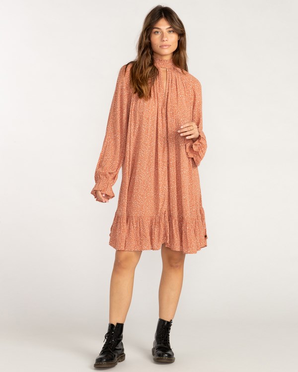 Billabong Morning Coffee Mini Šaty Coconut | AXFHIP-301