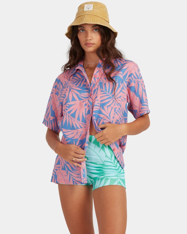 Billabong Mystic Beach Button-Down Shirt Růžové | LRKYBO-409