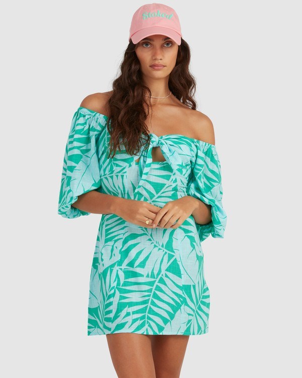 Billabong Mystic Beach Printed Mini Šaty Seaspray | SOFBCL-581