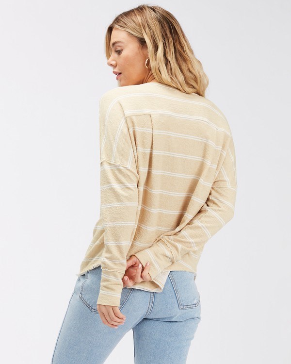 Billabong New Anyday Henley Top Desert Sand | TAJXZO-354