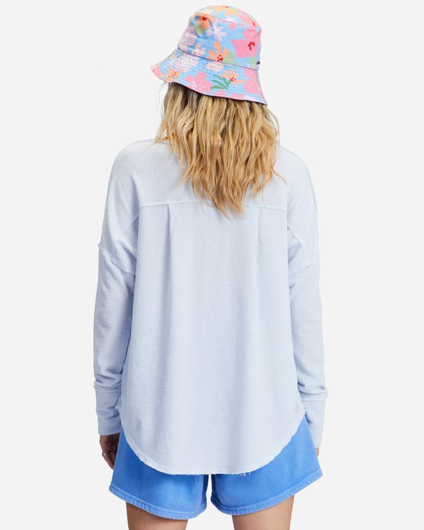 Billabong New Anyday Henley Top Rain Drop | XZFTDV-729