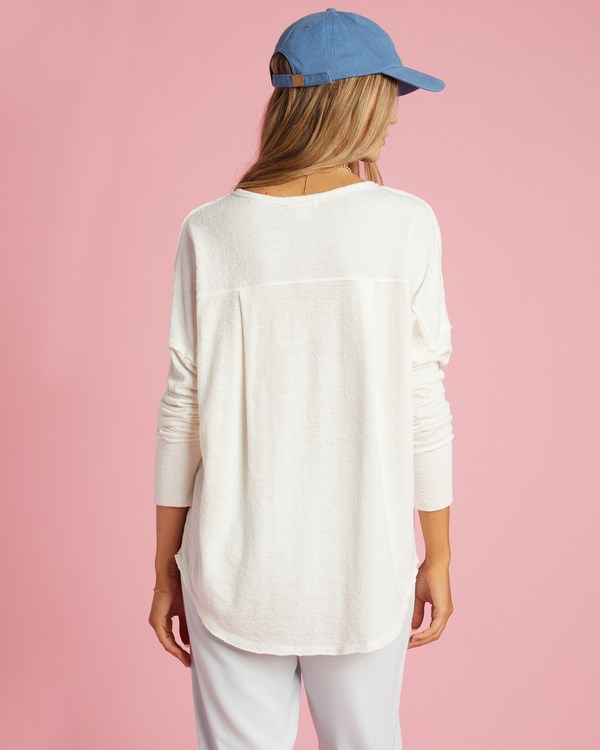 Billabong New Anyday Henley Top Salt Crystal | UFTKQW-164