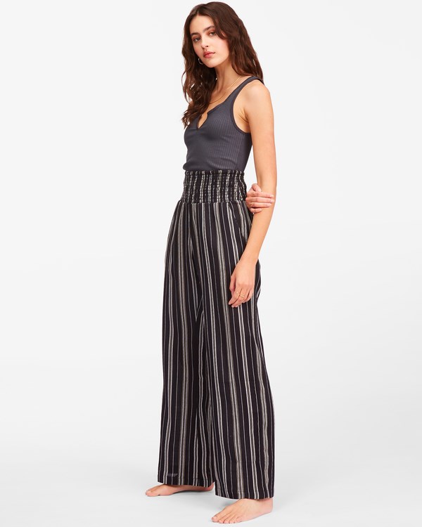 Billabong New Waves 2 Elastic Pasem Pants Černé | EZJXHP-985