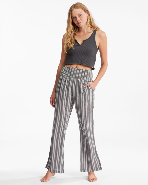 Billabong New Waves 2 Elastic Pasem Pants Černé | MPKRFT-374