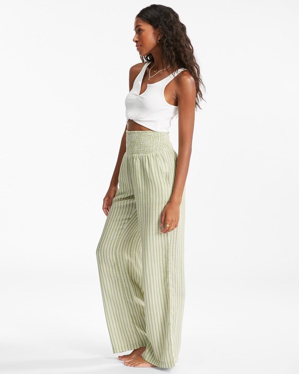 Billabong New Waves 2 Elastic Pasem Pants Avocado | UZDXRF-189