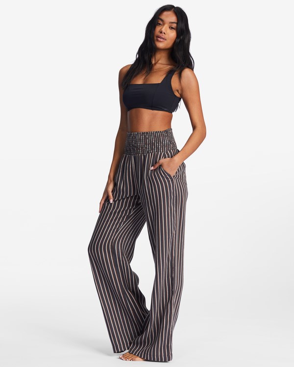 Billabong New Waves 2 Elastic Pasem Pants Černé | ZMAGDN-218