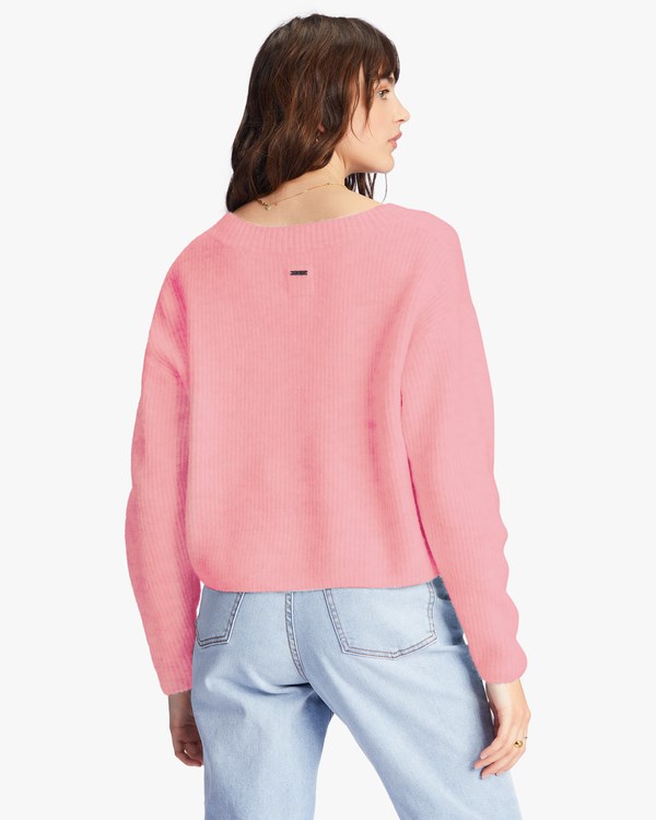 Billabong No Where Else V-Neck Svetrové Růžové | YLDJBX-428