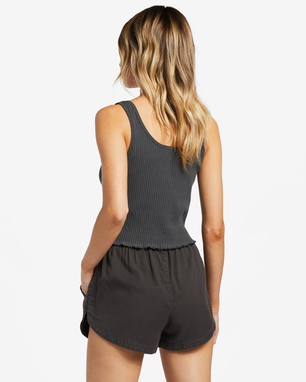 Billabong Notch Tank Žebrovaný Tank Top Černé | AMDGWV-398