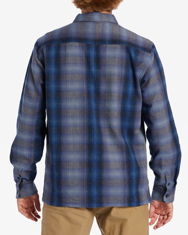 Billabong Offshore Jacquard Flannel Shirt Tmavě Blankyt | LPOSZG-201
