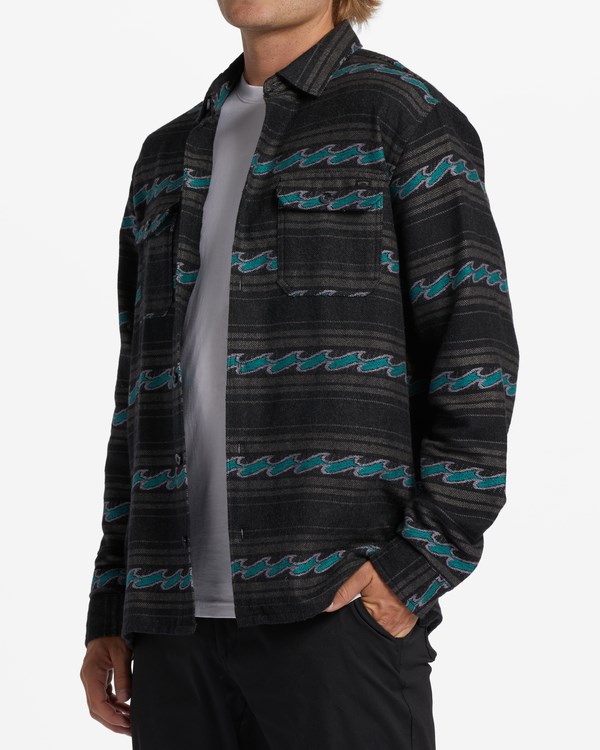 Billabong Offshore Jacquard Flannel Shirt Phantom | ZDJSVU-829