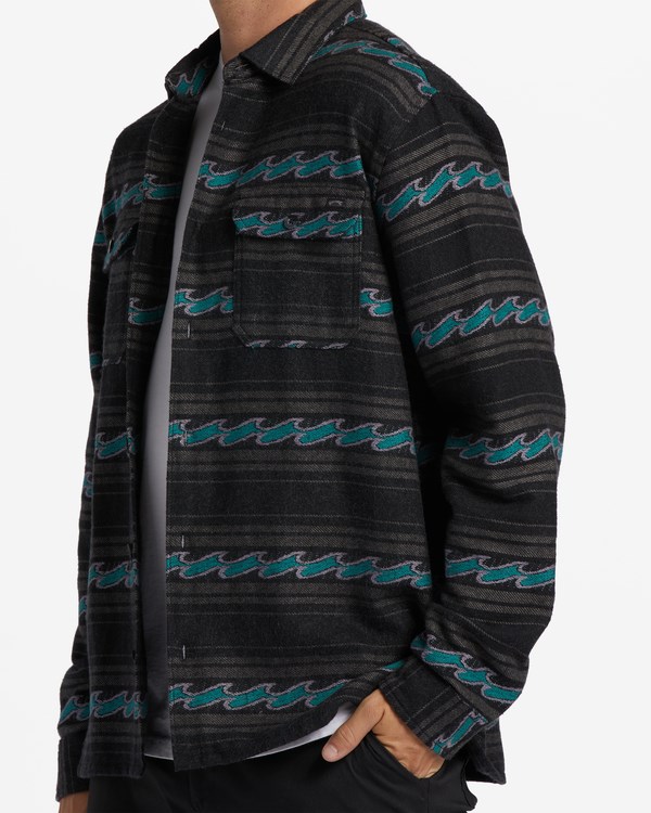 Billabong Offshore Jacquard Flannel Shirt Phantom | ZDJSVU-829