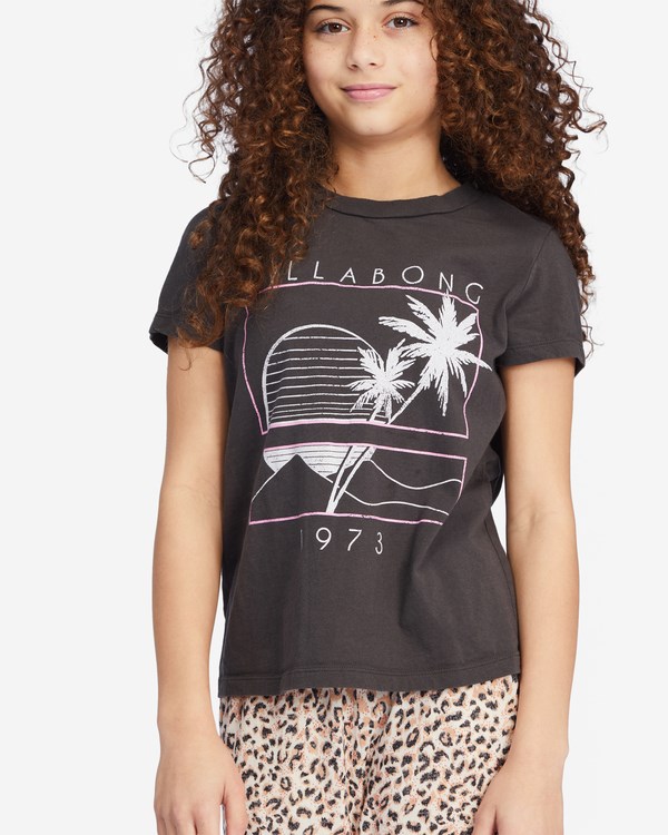Billabong On The Horizon Grafická Boyfriend T-Shirt Černé | KNWCYU-394