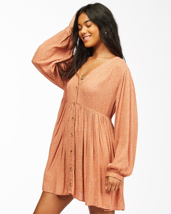 Billabong On The Way Babydoll Šaty Coconut | FLUETS-497