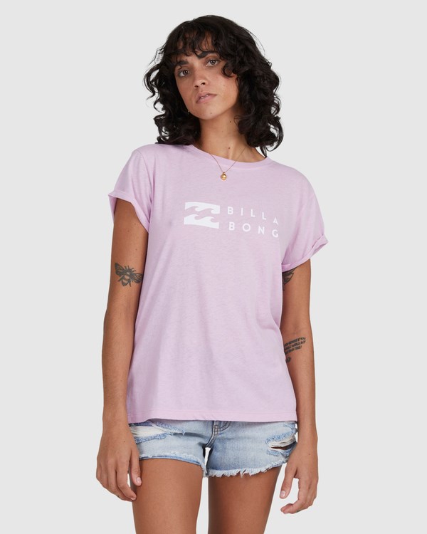 Billabong One Wave Burnout T-Shirt Orchid | GRYIJX-384