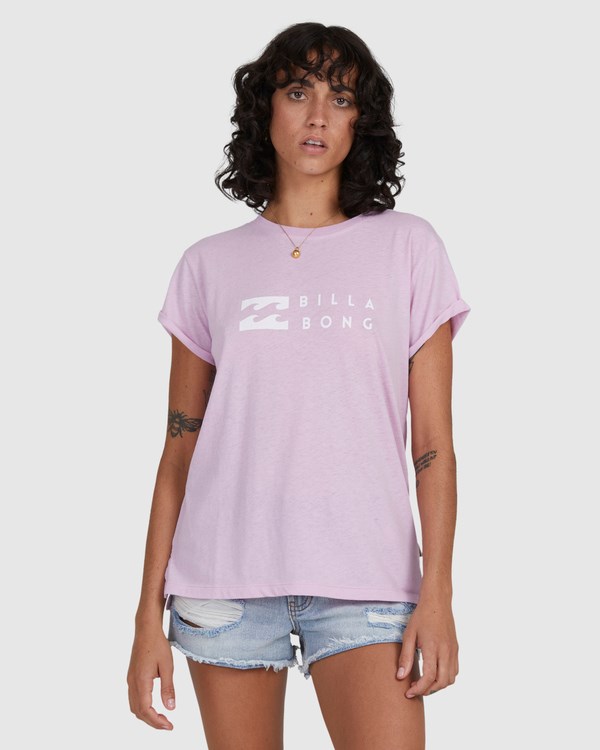 Billabong One Wave Burnout T-Shirt Orchid | GRYIJX-384