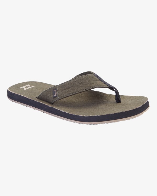 Billabong Overhead Hemp Slip-On Sandals Military | UBCFZY-931