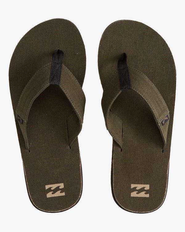 Billabong Overhead Hemp Slip-On Sandals Military | UBCFZY-931
