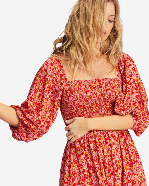 Billabong Paradise Days Mini Šaty Růžové | EGQKIZ-689