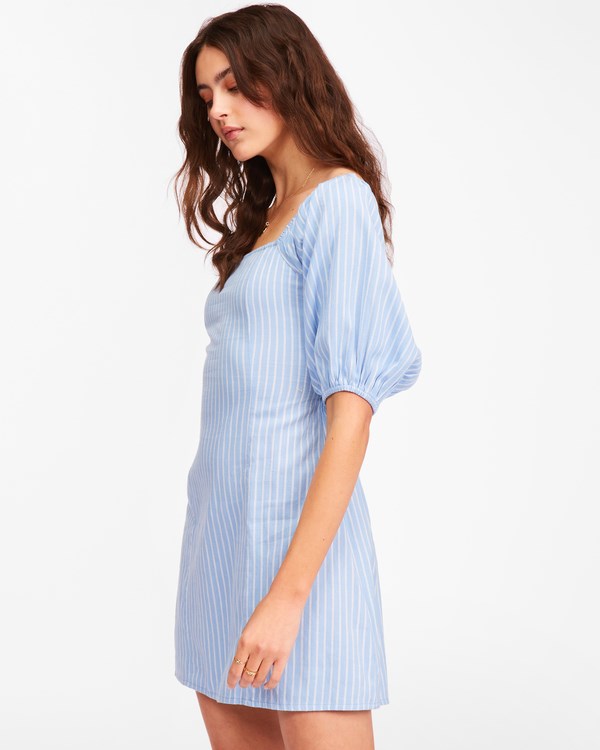 Billabong Paradise Mini Šaty Blankyt | YEMKAR-394