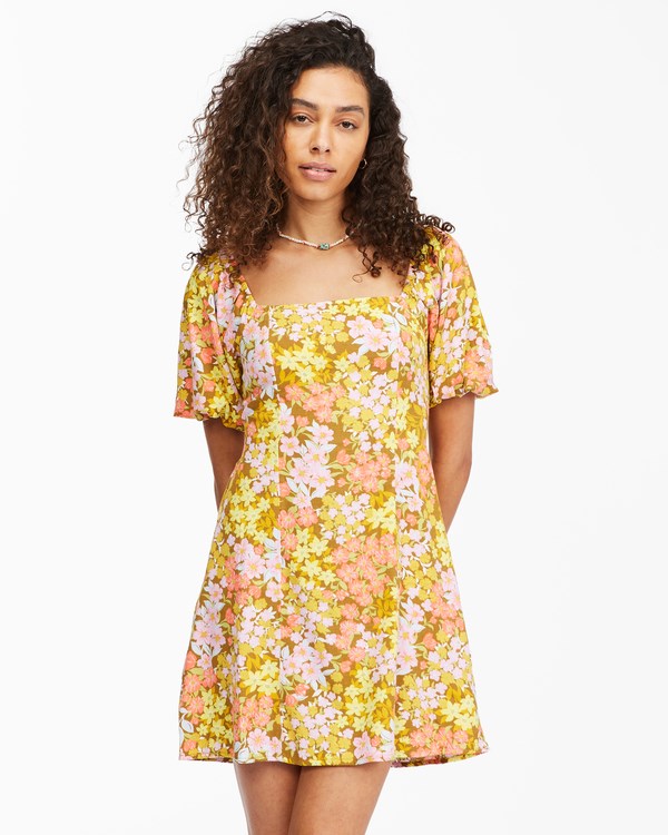 Billabong Paradise Mini Šaty Moss | IWBZLH-829