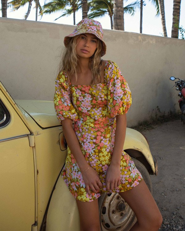 Billabong Paradise Mini Šaty Moss | IWBZLH-829