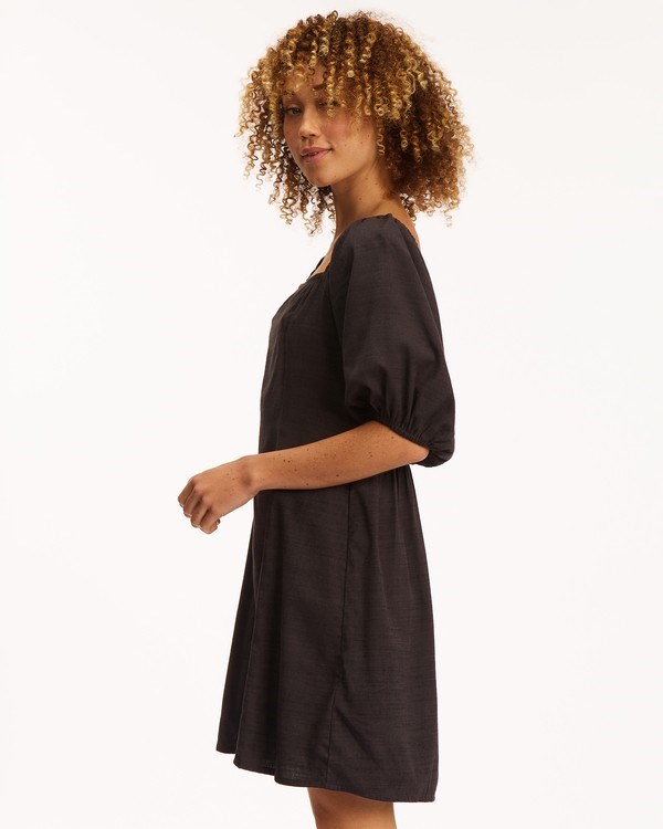 Billabong Paradise Mini Šaty Černé | AXPUBR-263