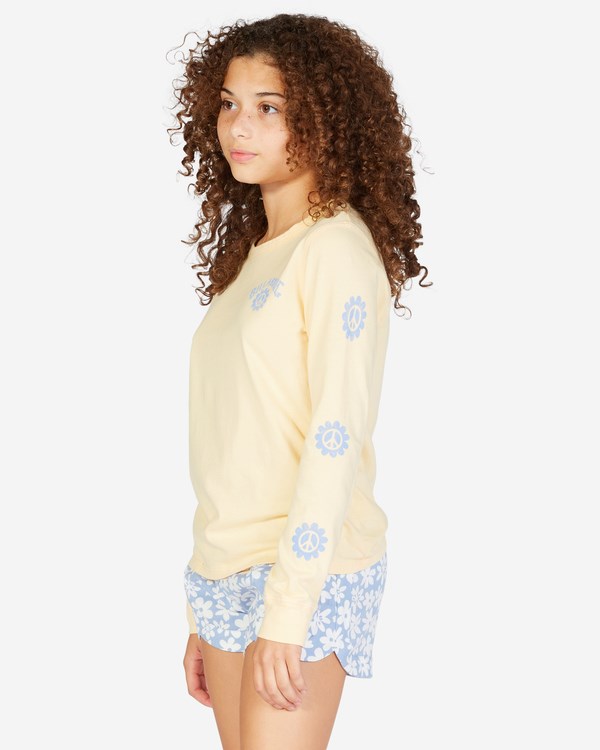 Billabong Peace Be The Journey Long Sleeve T-Shirt Buttermilk | AREFSJ-628