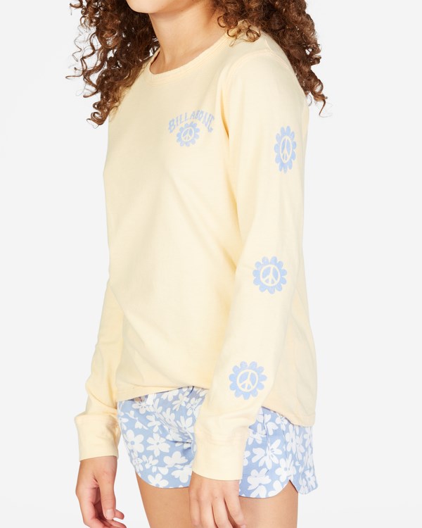 Billabong Peace Be The Journey Long Sleeve T-Shirt Buttermilk | AREFSJ-628