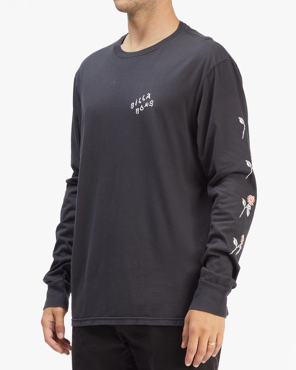 Billabong Peace Wave Washed Long Sleeve T-Shirt Černé | TKEJRB-071