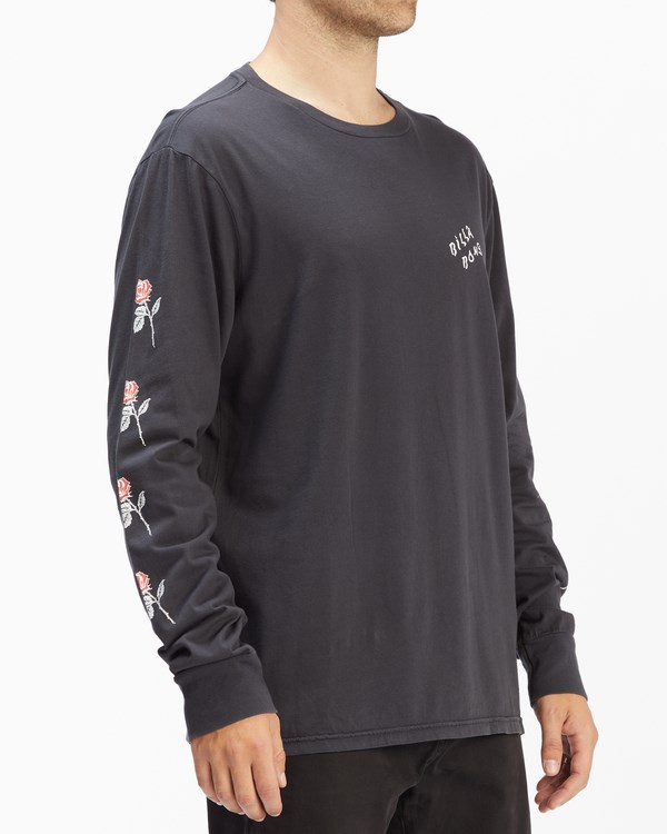 Billabong Peace Wave Washed Long Sleeve T-Shirt Černé | TKEJRB-071