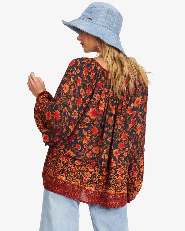 Billabong Peace & Love Long Sleeve Blouse Černé | IUGDPR-150