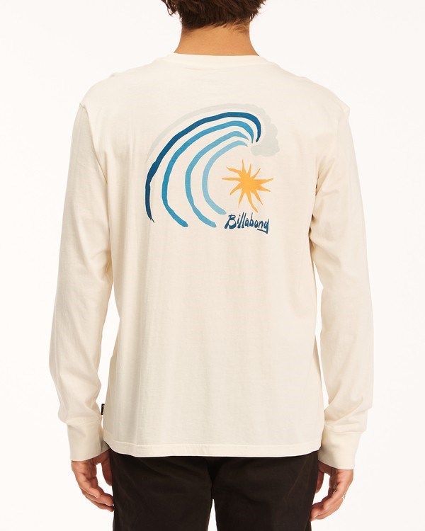 Billabong Peak Wave Washed Long Sleeve T-Shirt Bílé | TLKQZN-753