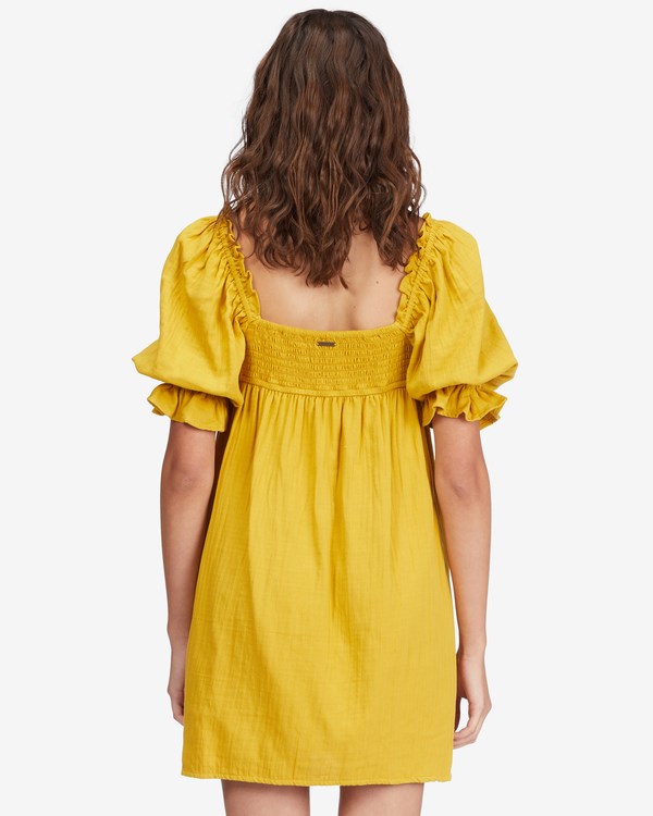 Billabong Perfect Paradise Babydoll Šaty Golden Touch | YRNWOC-802