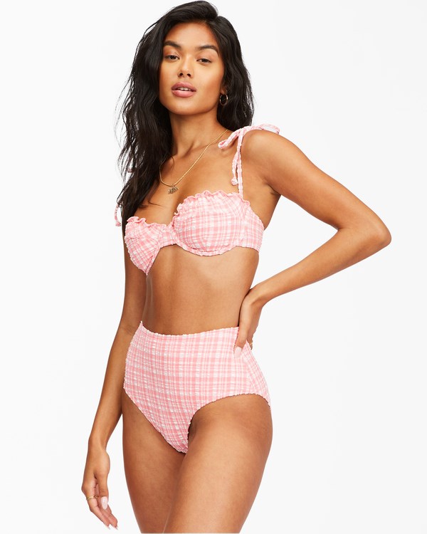 Billabong Pink Tide Hi Retro Bikiny Bottoms Růžové | GOICUD-469