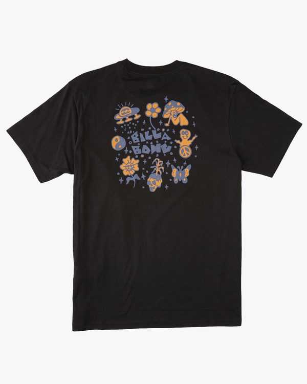 Billabong Plants Dance Organic Krátké Sleeve T-Shirt Černé | XHVFBT-752
