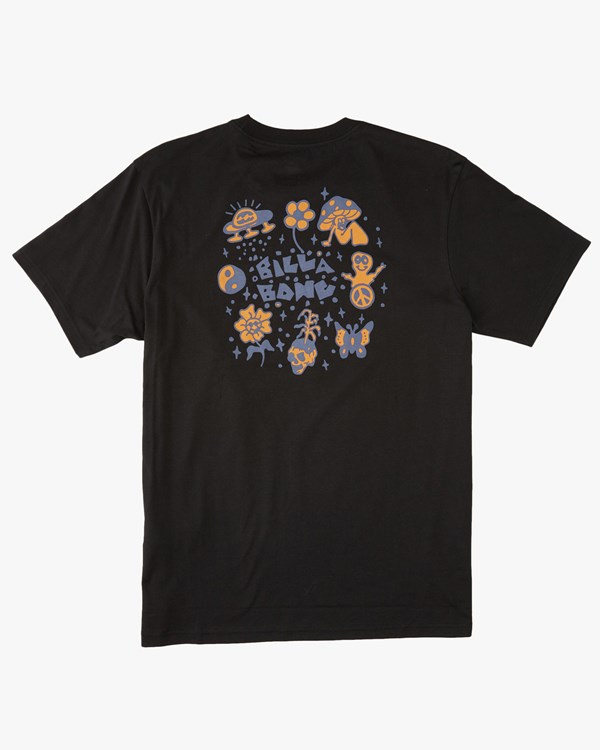 Billabong Plants Dance Organic Krátké Sleeve T-Shirt Černé | XHVFBT-752