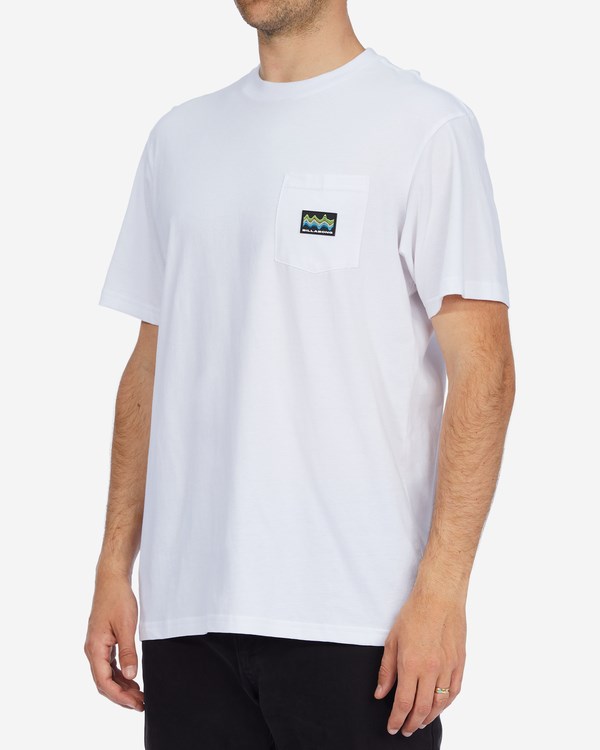 Billabong Pocket Label Pocket T-Shirt Bílé | DLNSTZ-358