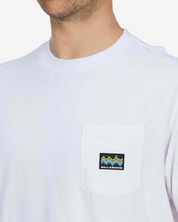 Billabong Pocket Label Pocket T-Shirt Bílé | DLNSTZ-358