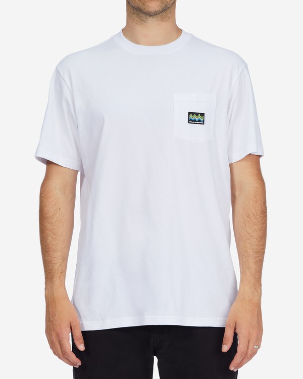 Billabong Pocket Label Pocket T-Shirt Bílé | DLNSTZ-358